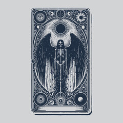 fallen angel tarot with ancient symbols