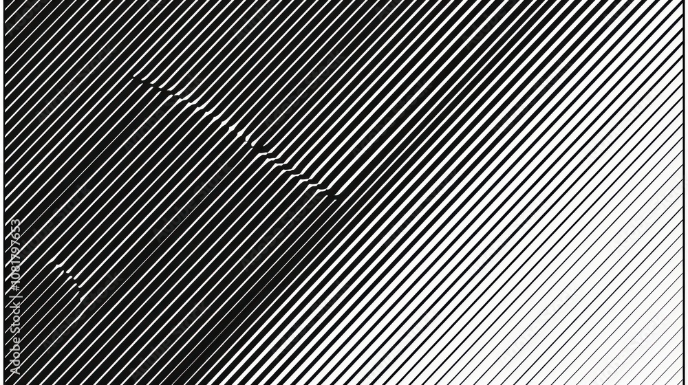 Poster abstract black and white diagonal lines pattern background.