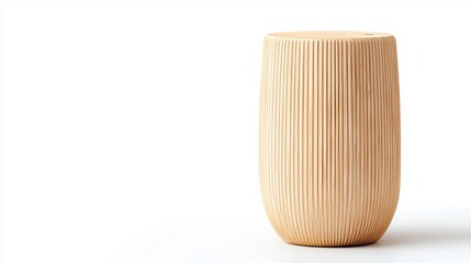 Modern wooden stool minimalist design living room decorative element studio view contemporary aesthetics