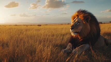 Majestic Lion Resting