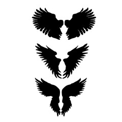angel wings. the black angel wings look like a real feather. it's a beautiful color for vector. the vector looks good and nice.