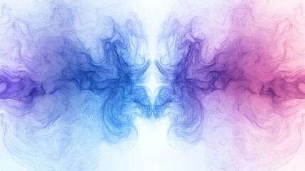Fototapeta premium Mystical soft blue and purple aura design on white background