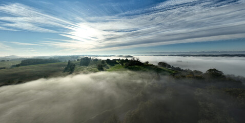 Panorama et brouillard