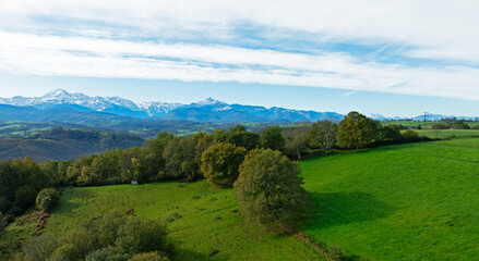 Vert et colline