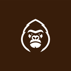 Minimalist gorilla logo