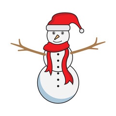 Snowman logo vector illustration design