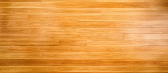 Naklejka premium Top view of maple basketball court floor, perfect for sports backgrounds and graphic design projects.