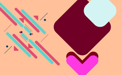 Abstract gradient poster background vector. style cover template with vibrant perspective geometric prism shape. Ideal design for social media, cover, banner