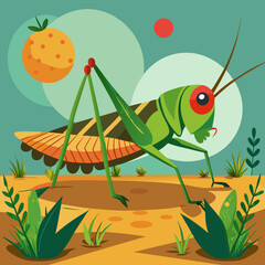 grasshopper on a leaf