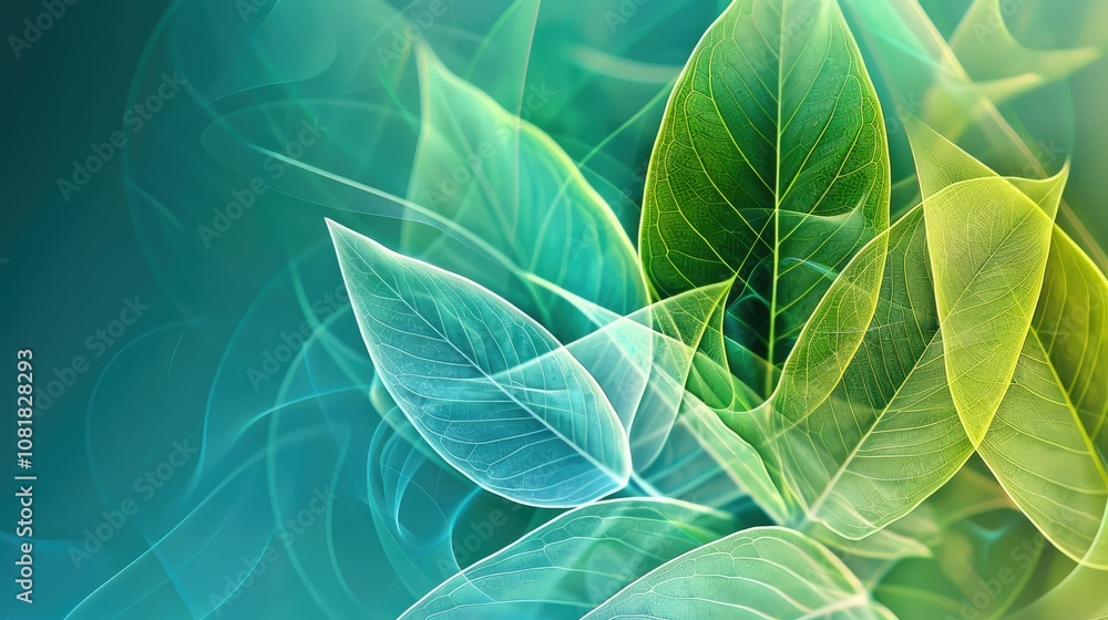 Poster abstract nature-inspired background with smooth lines