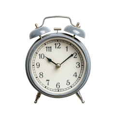 A Stylish Grey Alarm Clock Perfect for Modern Bedroom Decor and Enhancing Your Morning Routine, on the transparent background