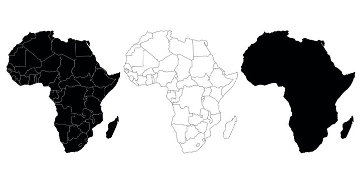Africa Black And White Outline