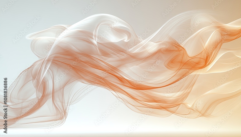 Poster abstract wavy lines in brown. ideal for background or design element.