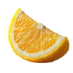 Fresh Lemon Wedge Ready for Garnishing Drinks and Cooking - A Bright and Zesty Addition to Food Presentations, on the transparent background