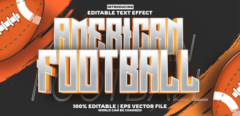 American Football  editable text effect in new modern trend style