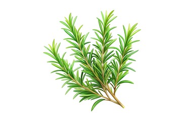Vector Green Plant Branches. Nature Branches Illustration. Lush Greenery Vector Art. Botanical Branches Design. Simple Plant Branch Vector.