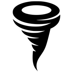 Silhouette of tornado symbol