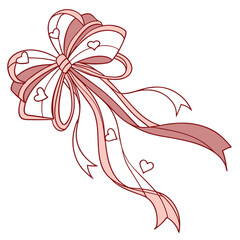  Soft Red Organza Ribbon Bow with Sheer Layers and Elegant Loops for a Delicate Gift Wrap