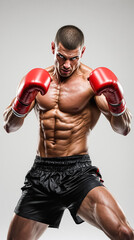 The boxer showcases his strength and agility while training, demonstrating perfect form and focus