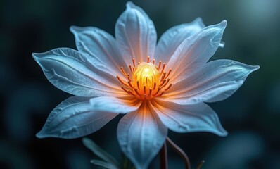 Elegant white lotus flower in soft light
