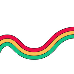 Wave Hippie Retro Rainbow