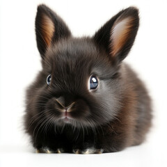 Obraz premium Black Rabbit Isolated