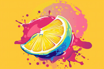 Fresh Lemons Splashing with Juice and Leaves, Vibrant Yellow Citrus Fruit Close