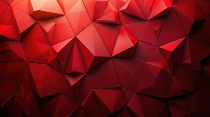 Fototapeta premium Abstract red geometric pattern background.