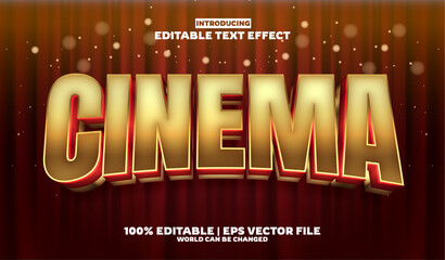 Cinema editable text effect in new modern trend style
