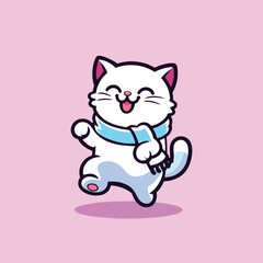 Cute cat vector  Cartoon Illustration
