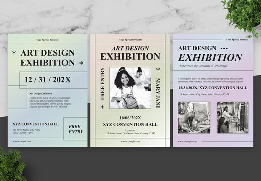 Gradient Pink And Green Event Flyer