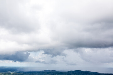 Rain clouds, high angle view