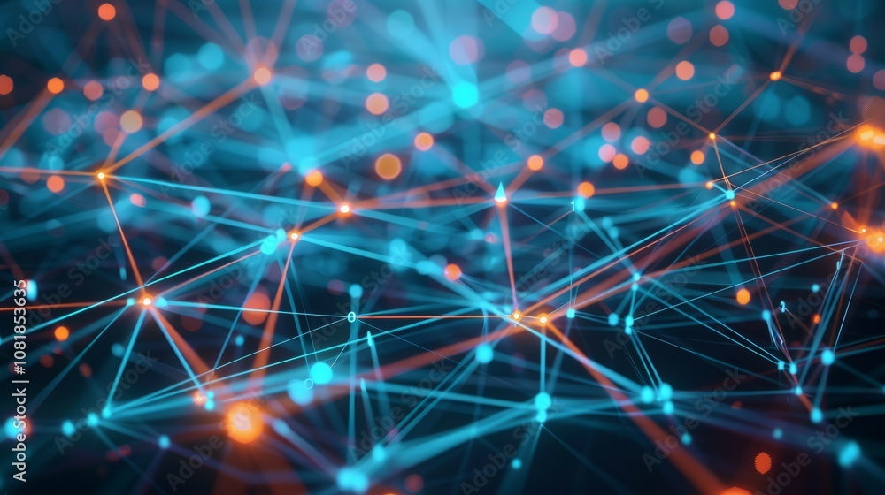 Aufkleber global network connection. abstract digital illustration depicting interconnectedness and communicat