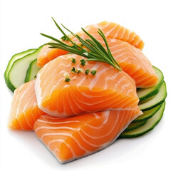 Smoked Salmon Isolated