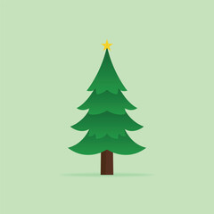 Merry Christmas Tree Vector