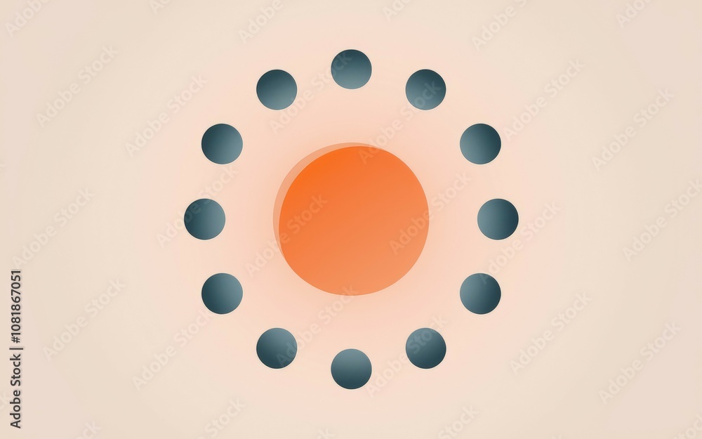 Aufkleber circle unity design. abstract artwork symbolizing connection, teamwork, and a central focus. peacefu