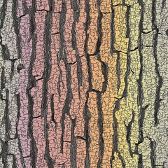 Fototapeta premium Rainbow Bottomland Oak Tree Bark Hunting Camo, Seamless Camouflage Pattern Texture