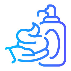 shaving cream Line Gradient Icon