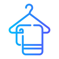 towel Line Gradient Icon