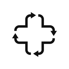 Modern Medical and Hospital or cross arrow logo vector