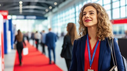 Fototapeta premium Job seekers actively engaging with recruiters at a bustling career fair, showcasing determination and eagerness in their pursuit of professional opportunities.