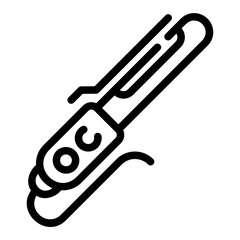 hair iron Line Icon