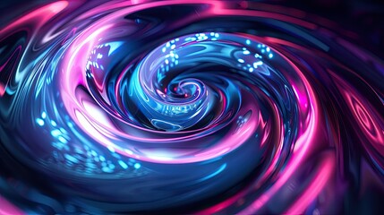 Abstract neon swirls creating a futuristic glow background