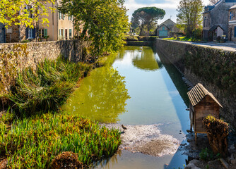 Medieval village of Sauveterre de Rouergue, in Aveyron, Occitanie, France