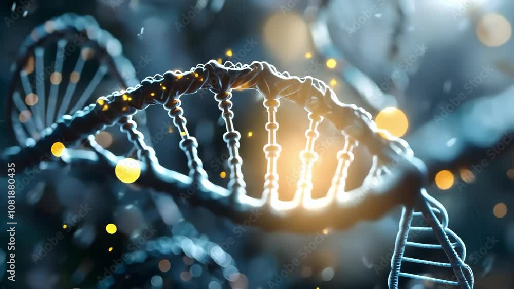 Aufkleber a close-up view of a dna double helix structure, highlighting its intricate design and molecular com