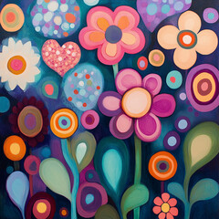 background with soft, pastel dawn light in seven colors, arranged in a layered heart pattern. Use gentle pastel shades like pink, lavender, mint, and peach