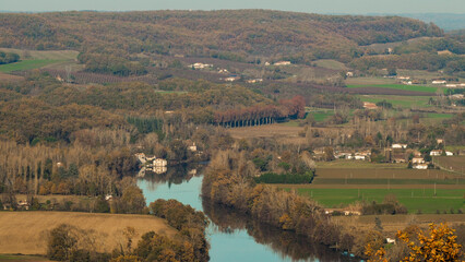 Naklejka premium Paysages du Lot-et-Garonne, en automne