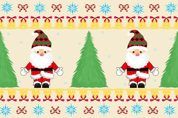 christmas card with santa claus