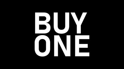 Buy One Kinetic Warp Text Animation on black background. 4K footage motion video