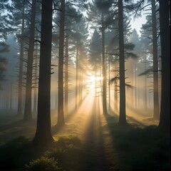 Sunrise in the forest